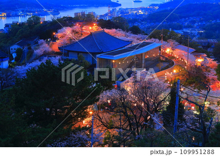 【広島県】千光寺公園の夜桜(尾道) 【広島県】千光寺公園の夜桜(尾道) 109951288