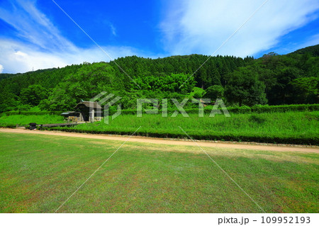 【福井県】晴天の一乗谷朝倉氏遺跡(朝倉館跡) 【福井県】晴天の一乗谷朝倉氏遺跡(朝倉館跡) 109952193