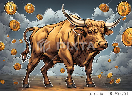 Bitcoin Bull Market Illustration 109952251