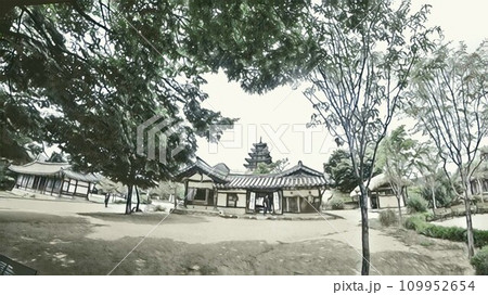 公園の風景画 公園の風景画 109952654
