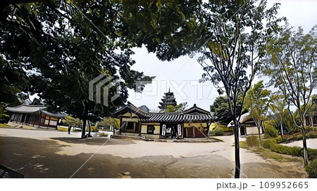 白黒 公園の絵 白黒 公園の絵 109952665