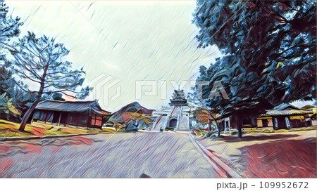 色鮮やかな景色　イラスト 109952672