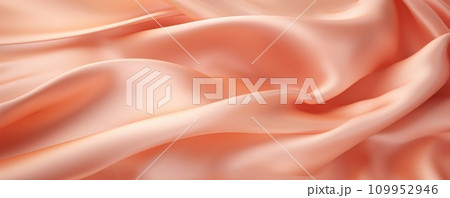 Abstract wavy liquid peach fuzz background. Generative AI. 109952946