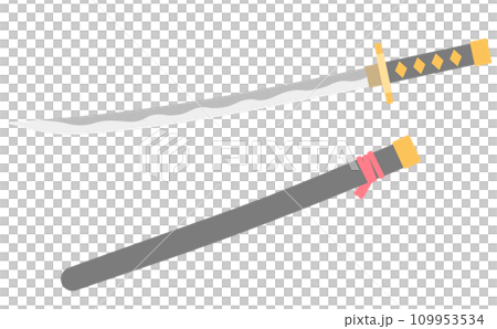 日本刀のイラスト 109953534