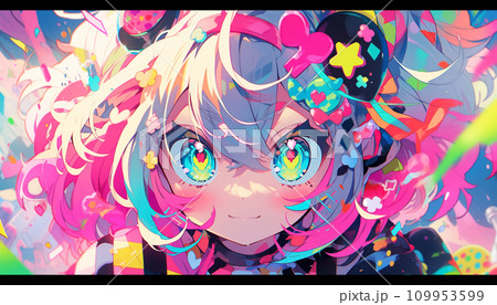 カラフルな女性の絵