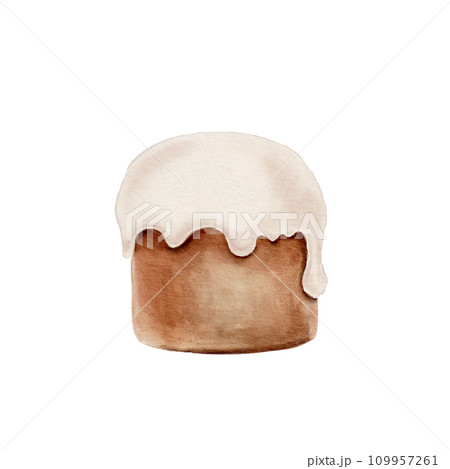 Easter cake, with glaze. Looks good on stickers, kitchen textiles, cookbooks, greeting cards, package, wrapping paper. Easter cake, with glaze. Looks good on stickers, kitchen textiles, cookbooks, greeting cards, package, wrapping paper. 109957261
