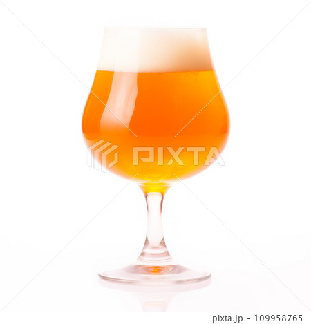 Beer in a stout glass on a white background. Mugs with drink like Ipa, Pale Ale, Pilsner, Porter or Stout 109958765