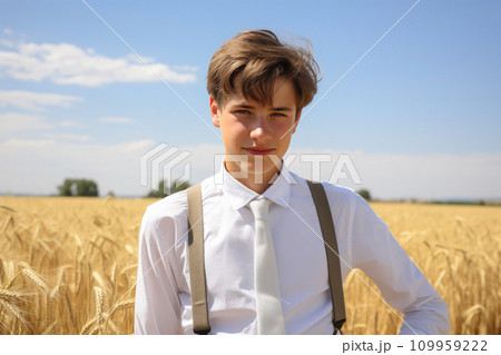 Adventurous Teen Amidst Triticale Bliss Adventurous Teen Amidst Triticale Bliss 109959222