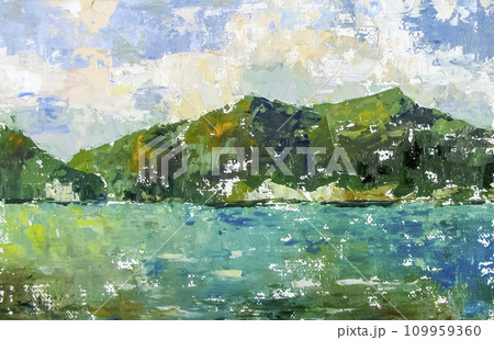 Landscape. Picture of mountains and reservoir. Landscape. Picture of mountains and reservoir. 109959360
