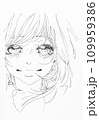 Drawing in the style of anime. Picture of a girl in the picture 109959386