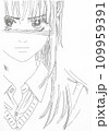 Drawing in the style of anime. Picture of a girl in the picture 109959391
