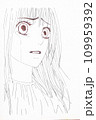 Drawing in the style of anime. Picture of a girl in the picture 109959392