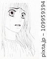 Drawing in the style of anime. Picture of a girl in the picture 109959394