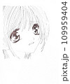 Drawing in the style of anime. Picture of a girl in the picture 109959404