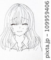 Drawing in the style of anime. Picture of a girl in the picture 109959406