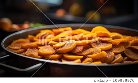 AI-generated content. A pan of a large amount of food is in the pot, AI 109959976