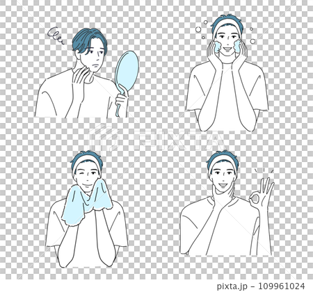 Skin care set for men washing their face Skin care set for men washing their face 109961024
