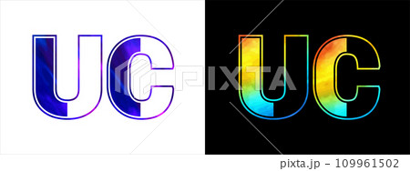 Letter UC logo design vector template. Creative modern luxurious logotype for corporate business identity 109961502