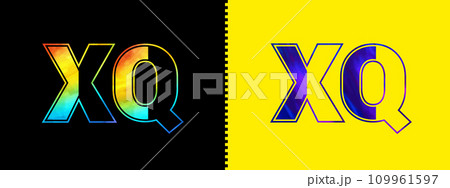 Initial letter XQ logo Icon vector design template. Premium luxurious logotype for corporate business identity Initial letter XQ logo Icon vector design template. Premium luxurious logotype for corporate business identity 109961597