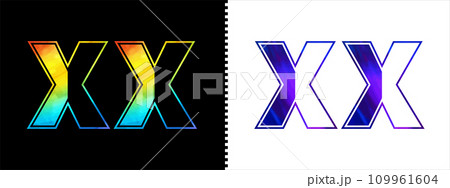 Initial letter XX logo Icon vector design template. Premium luxurious logotype for corporate business identity 109961604