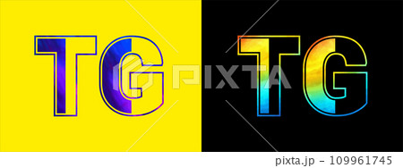 Initial letter TG logo Icon vector design template. Premium luxurious logotype for corporate business identity 109961745
