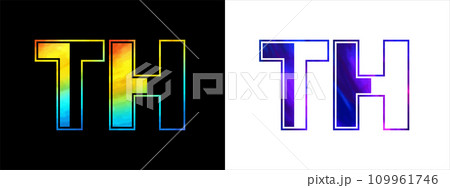 Letter TH logo design vector template. Creative modern luxurious logotype for corporate business identity 109961746