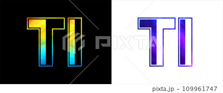 Unique TI letter logo Icon vector template. Premium stylish alphabet logo design for corporate business 109961747