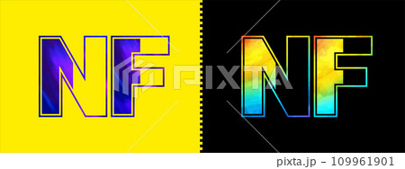 Letter NF logo design vector template. Creative modern luxurious logotype for corporate business identity 109961901