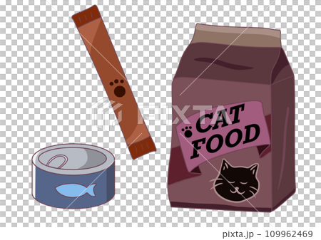 キャットフード　イラストセット 109962469