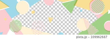 背景素材_ラフなメンフィス柄 109962687