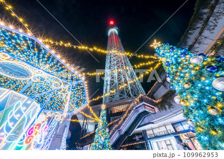 「東京都」東京スカイツリー　東京スカイツリータウンクリスマスイルミネーション 109962953