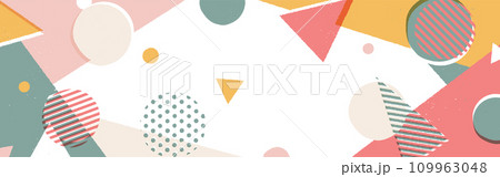 背景素材_ラフなメンフィス柄 109963048