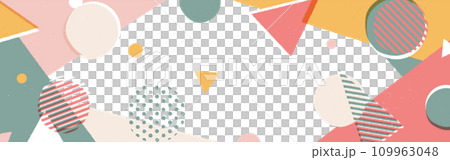 背景素材_ラフなメンフィス柄 109963048