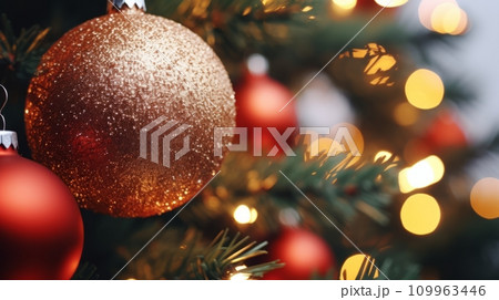 Christmas Fireworks  a crowd enjoying a colorful fireworks show on Christmas night AI generated 109963446