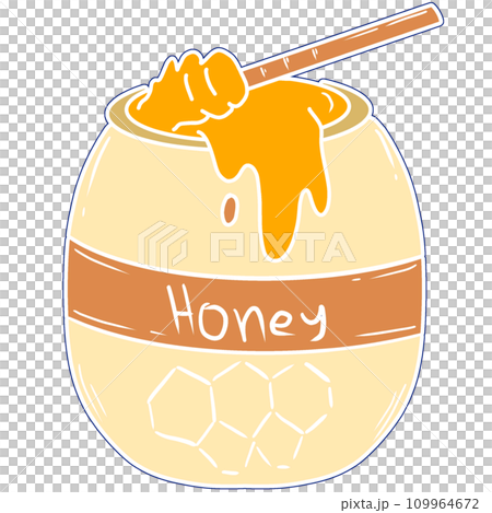 illustration of jar of honey illustration of jar of honey 109964672