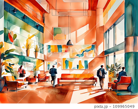 lounge of an airport Interior lounge of an airport Interior 109965049
