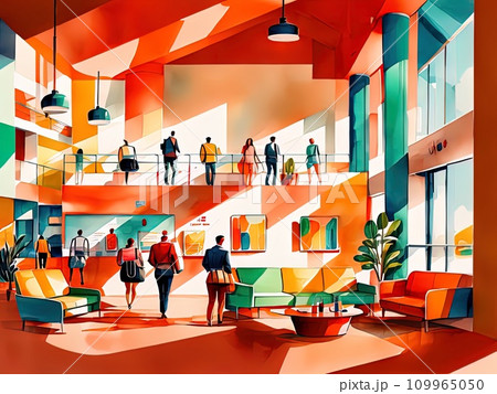 lounge of an airport Interior  109965050