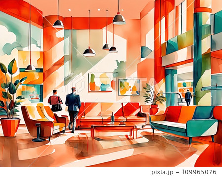 lounge of an airport Interior lounge of an airport Interior 109965076