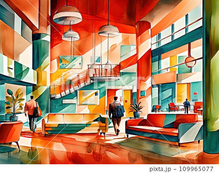 lounge of an airport Interior lounge of an airport Interior 109965077