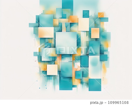 cyan squares abstract background geometric 109965108