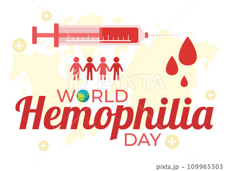 World Hemophilia Day Vector Illustration on April 17 with Red Bleeding Blood and Earth Map for Awareness Healthcare in Cartoon Background Design World Hemophilia Day Vector Illustration on April 17 with Red Bleeding Blood and Earth Map for Awareness Healthcare in Cartoon Background Design 109965303