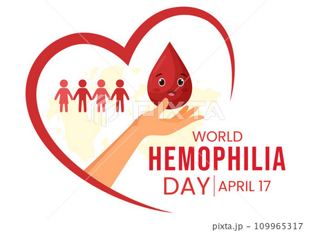 World Hemophilia Day Vector Illustration on April 17 with Red Bleeding Blood and Earth Map for Awareness Healthcare in Cartoon Background Design World Hemophilia Day Vector Illustration on April 17 with Red Bleeding Blood and Earth Map for Awareness Healthcare in Cartoon Background Design 109965317