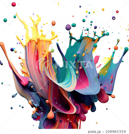 colorful splashes of paint colorful splashes of paint 109965359