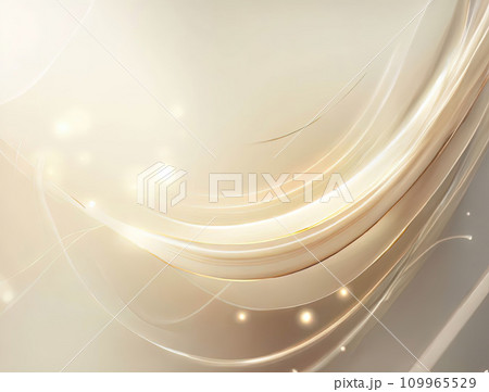Luxury cream color background with golden line elements and curve light effect decoration and bokeh  109965529