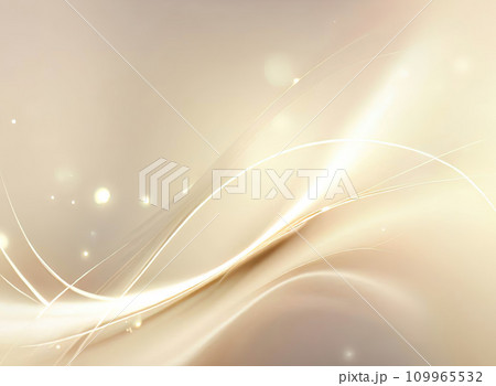 Luxury cream color background with golden line elements and curve light effect decoration and bokeh Luxury cream color background with golden line elements and curve light effect decoration and bokeh 109965532