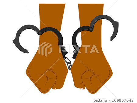 手錠を外された手 109967045