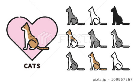 ネコ　猫　イラスト 109967267