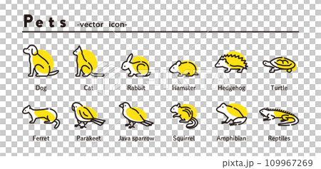 動物 アイコン イラスト セット 動物 アイコン イラスト セット 109967269