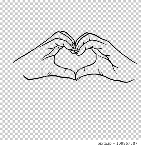 make a heart with your hands 109967387