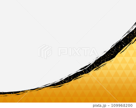 ゴールドの和柄の背景フレーム 109968200